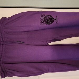 Crooks & Castles Adult Joggers in Rich Purple/ Size 2X, NWT
